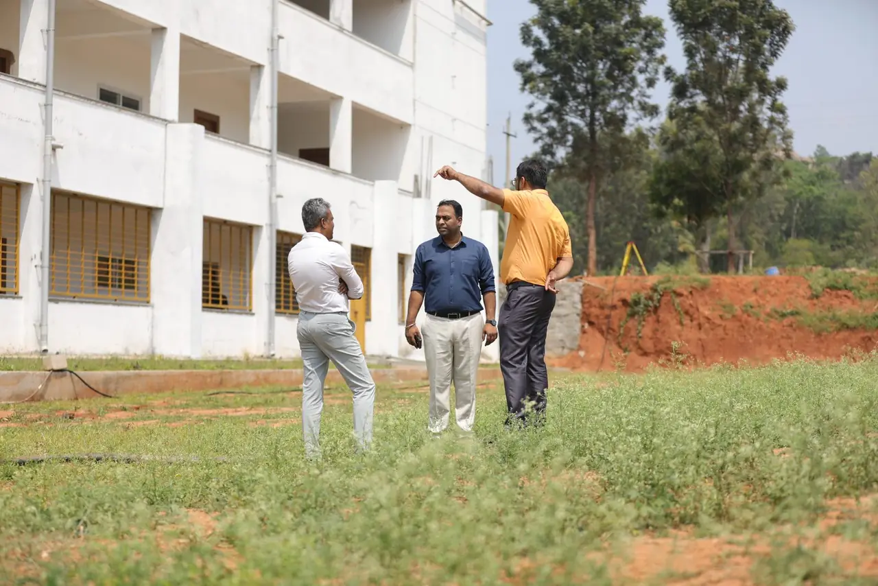 New academic block at RIMA's Bachenahatti campus on Magadi Road, under construction in October 2026