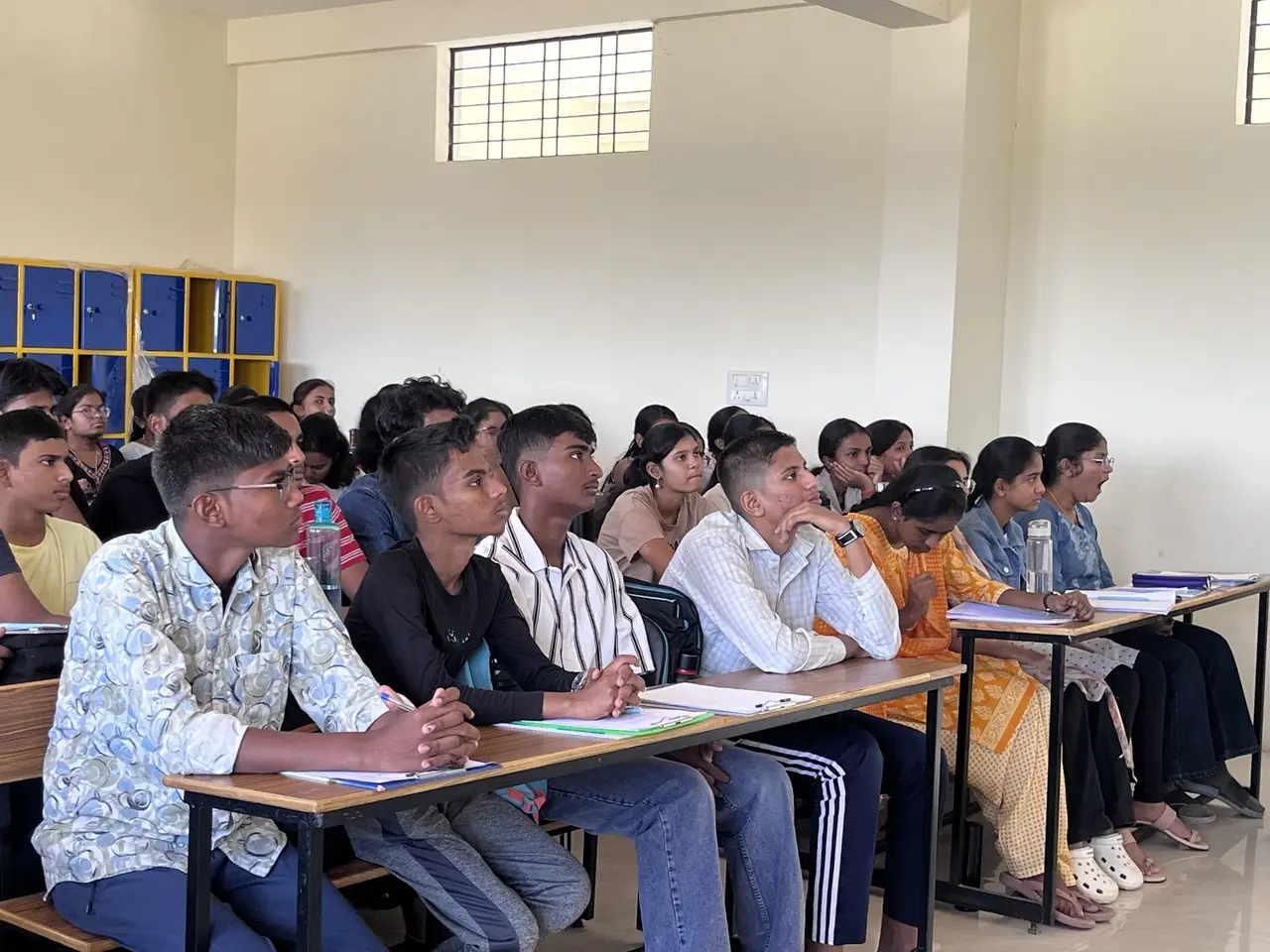 NEET repeaters attentive in a long-term batch class at RIMA Kodathi